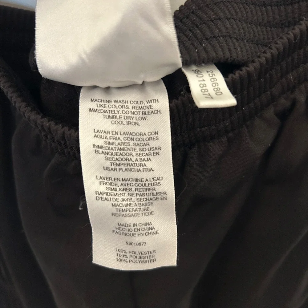 Y2K Adidas Small Black Breakaway Tear away Track Pants Snap Button 3 Stripes